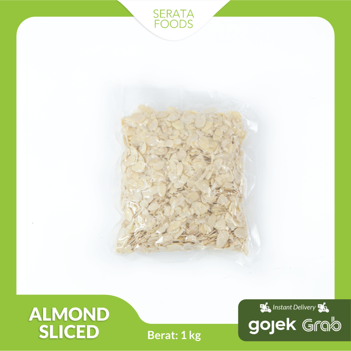Almond Blanched Sliced Raw 1kg
