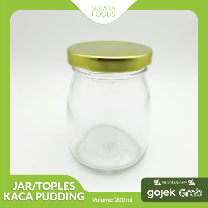 Jar/Toples Kaca Kotak 200 ml (C401)