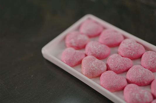 Pink Heart Almond Cookies