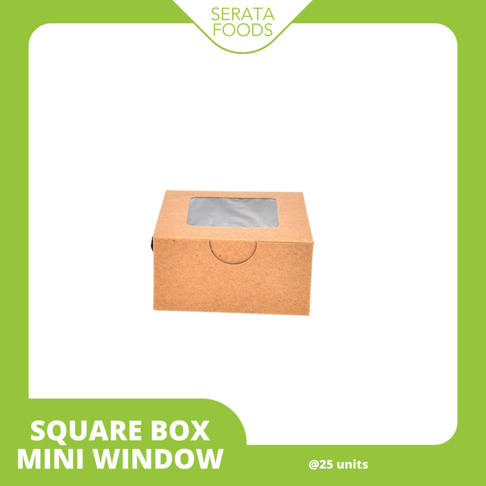 SBMW Square Box Mini (Window) @25 units / Box Kertas Mini