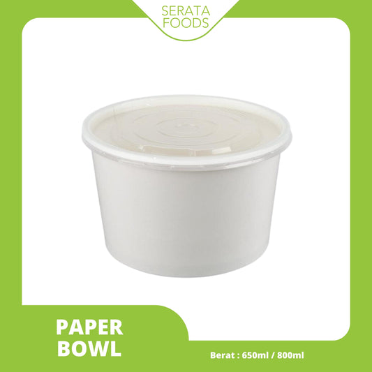 Paper Bowl 800ml + Sekat + Tutup 0.8L @ 25 units