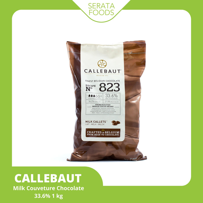 IC823NV68 Barry Callebaut Milk Couveture Chocolate 33.6% 1kg (Kalimantan Area)