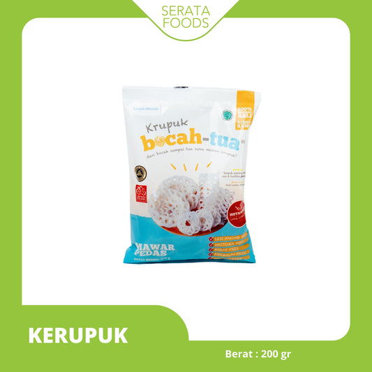 Kerupuk Bocah Tua Kerupuk Mawar Pedas 200 gr