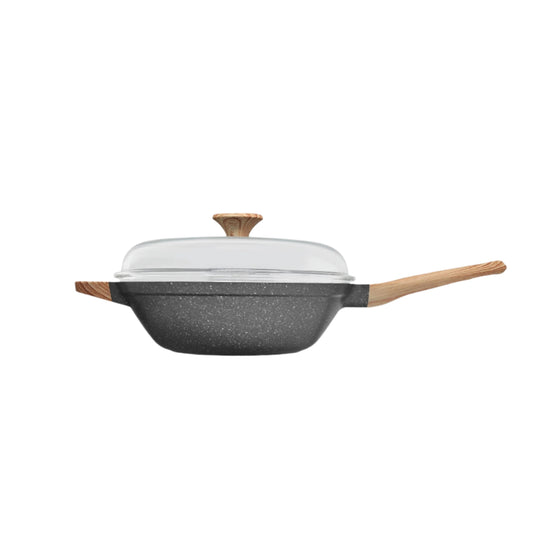 Maxim Eclipse NECLWK30DPS 30 cm Covered Wok with Glass Lid