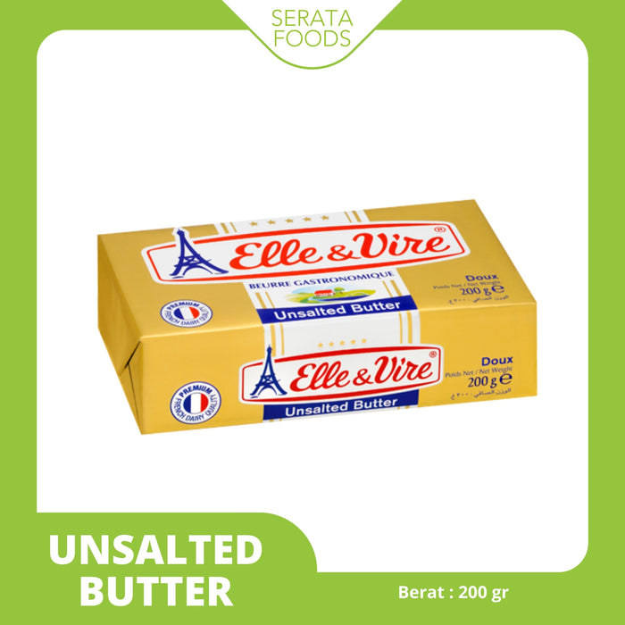 Elle Vire Elle Vire Unsalted Butter 82% 200gr (Kalimantan Area)
