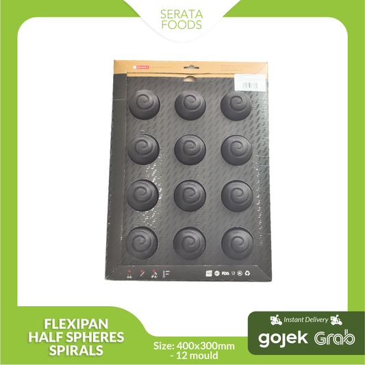 Flexipan FP2888 Half Spheres Spirals 12 Mould