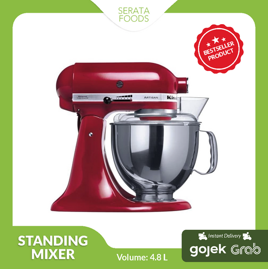 KitchenAid 5KSM125EER 5-Quart Artisan Stand Mixer Empire Red 4.8L