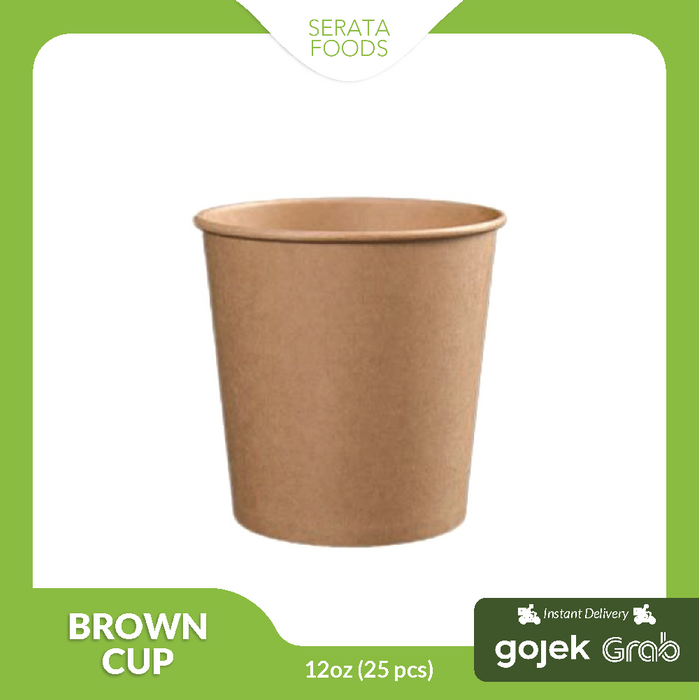 Brown Paper Kraft Cup (tanpa tutup) @ 25 units