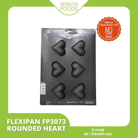 Flexipan FP3073 Rounded Heart 6 Mold