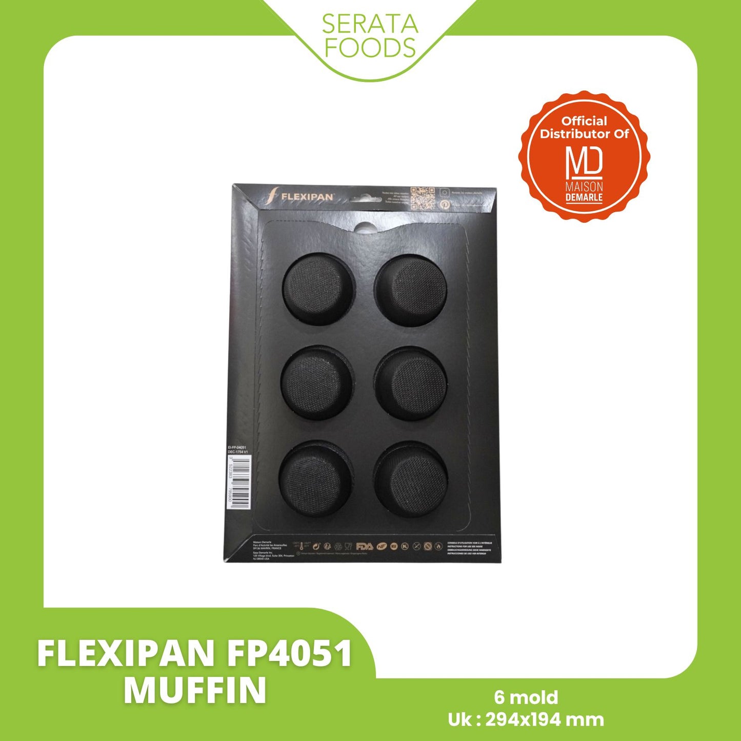 Flexipan FP4051 Muffin 6 Mold