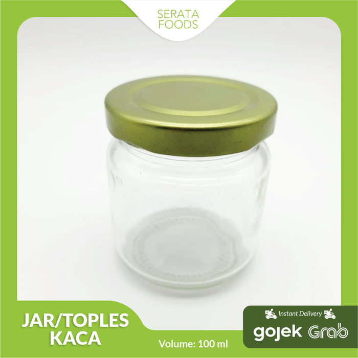 Jar/Toples Kaca Kotak 100 ml (X100)