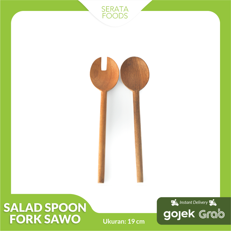 Buona Serata BSSSFS Salad Spoon Fork Sawo