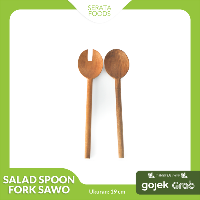 Buona Serata BSSSFS Salad Spoon Fork Sawo