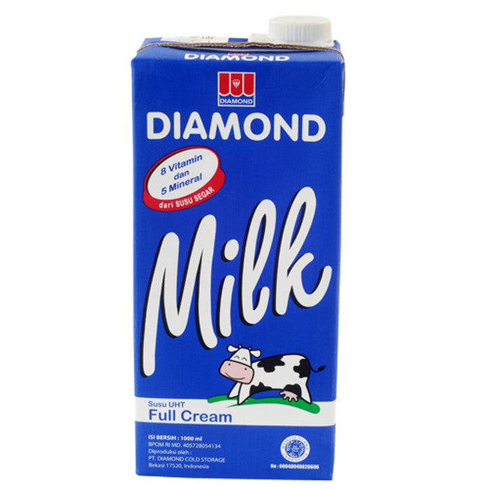 Susu Diamond Milk UHT Full Cream 1 L