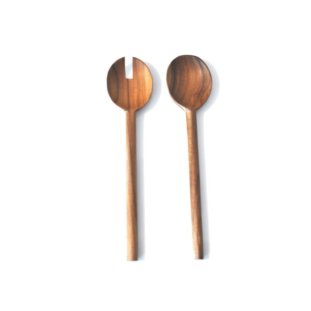 Buona Serata BSSSFT Salad Spoon Fork Teak - SerataFoods