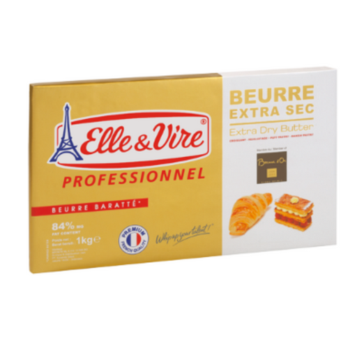 Elle Vire 100668 Extra Dry Butter 84% Fat 1kg - SerataFoods