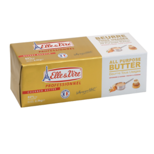 Elle Vire 146914 All Purpose Butter 82% 2.5 Kg - SerataFoods