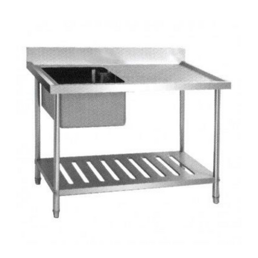 Getra SST-1255 Sink Table 1 Bowl with Side Table - SerataFoods
