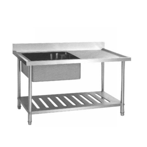 Getra SST-1585 Sink Table 1 Bowl with Side Table - SerataFoods