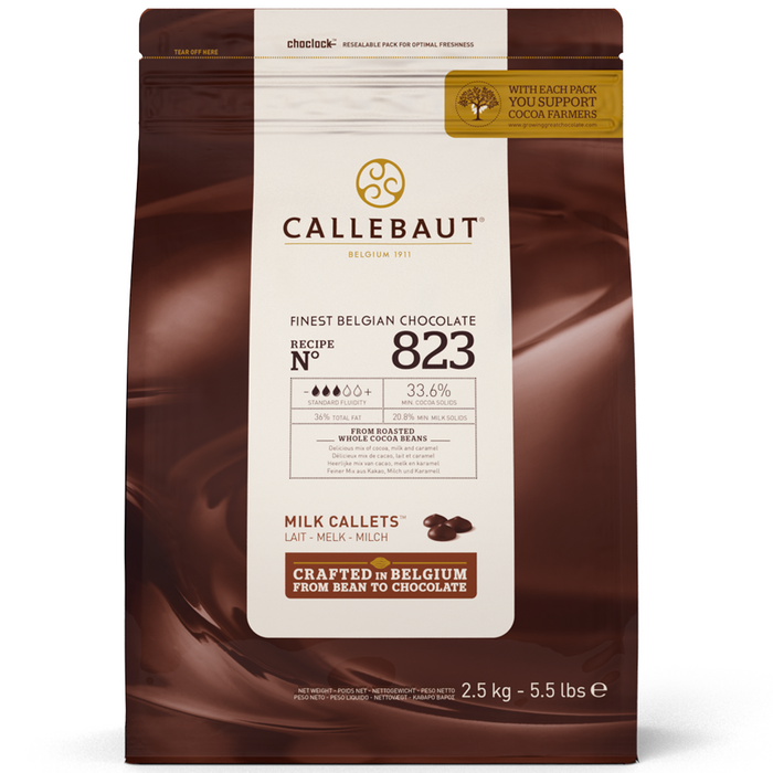 IC823NV68 Barry Callebaut Milk Couveture Chocolate 33.8% 1kg (KALIMANTAN AREA) - SerataFoods