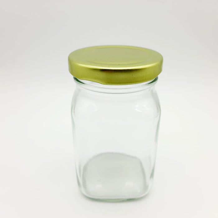 Jar/Toples Kaca Kotak Tinggi 230 ml (C172)