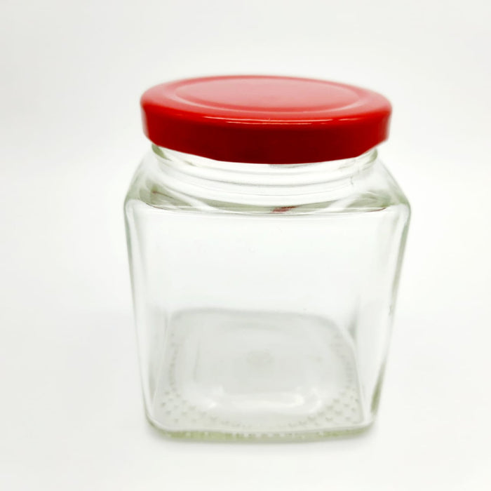 Jar/Toples Kaca Kotak 300 ml