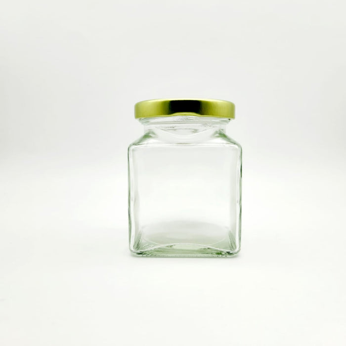 Jar/Toples Kaca Kotak 200 ml (C401)