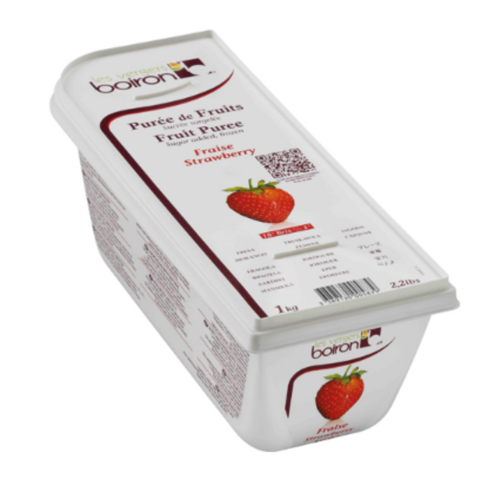Les Verges Boiron 101662 Fruit Puree Strawberry 1kg - SerataFoods