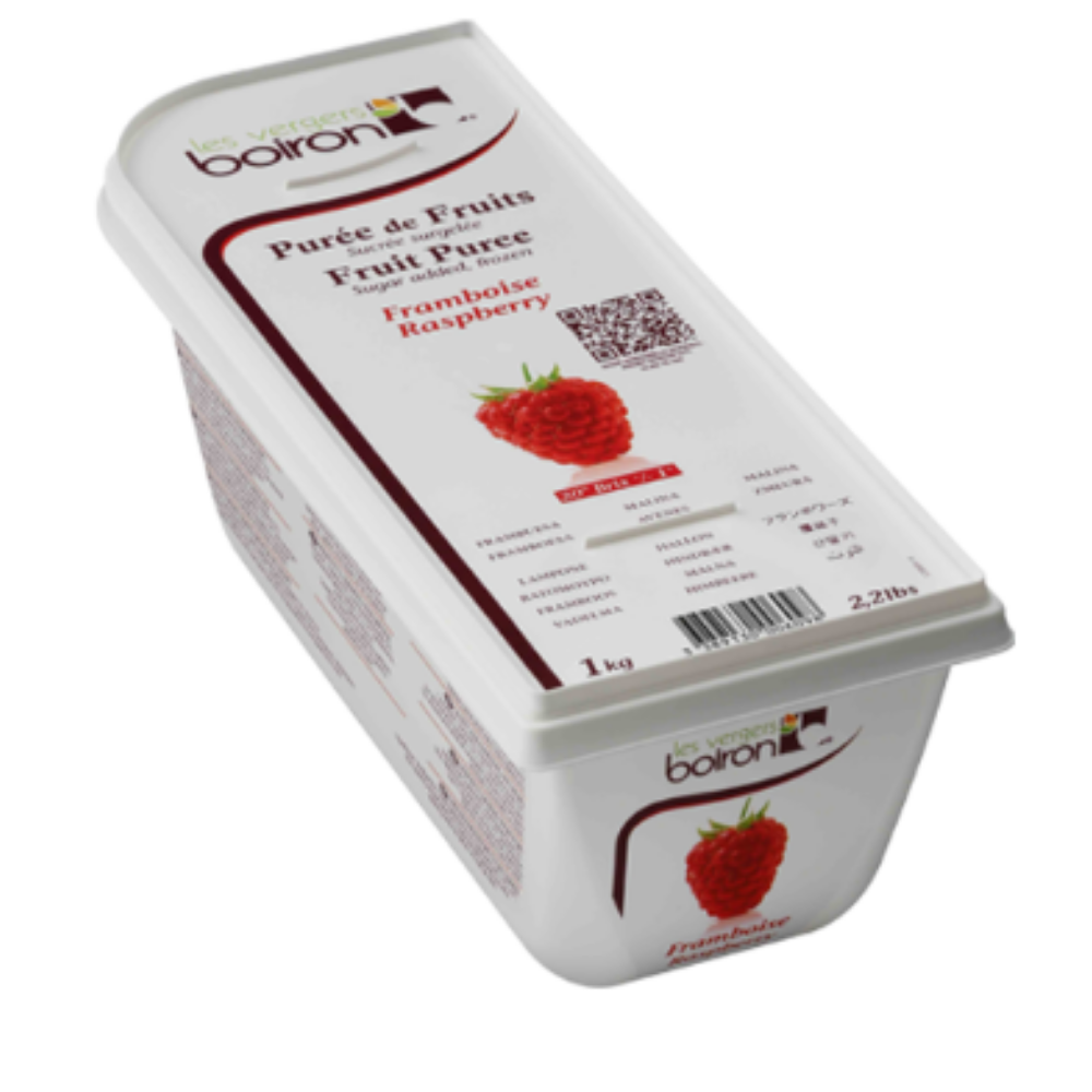 Les Verges Boiron 101665 Fruit Puree Raspberry 1kg - SerataFoods