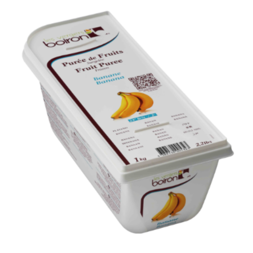 Les Verges Boiron 101672 Fruit Puree Banana 1kg - SerataFoods