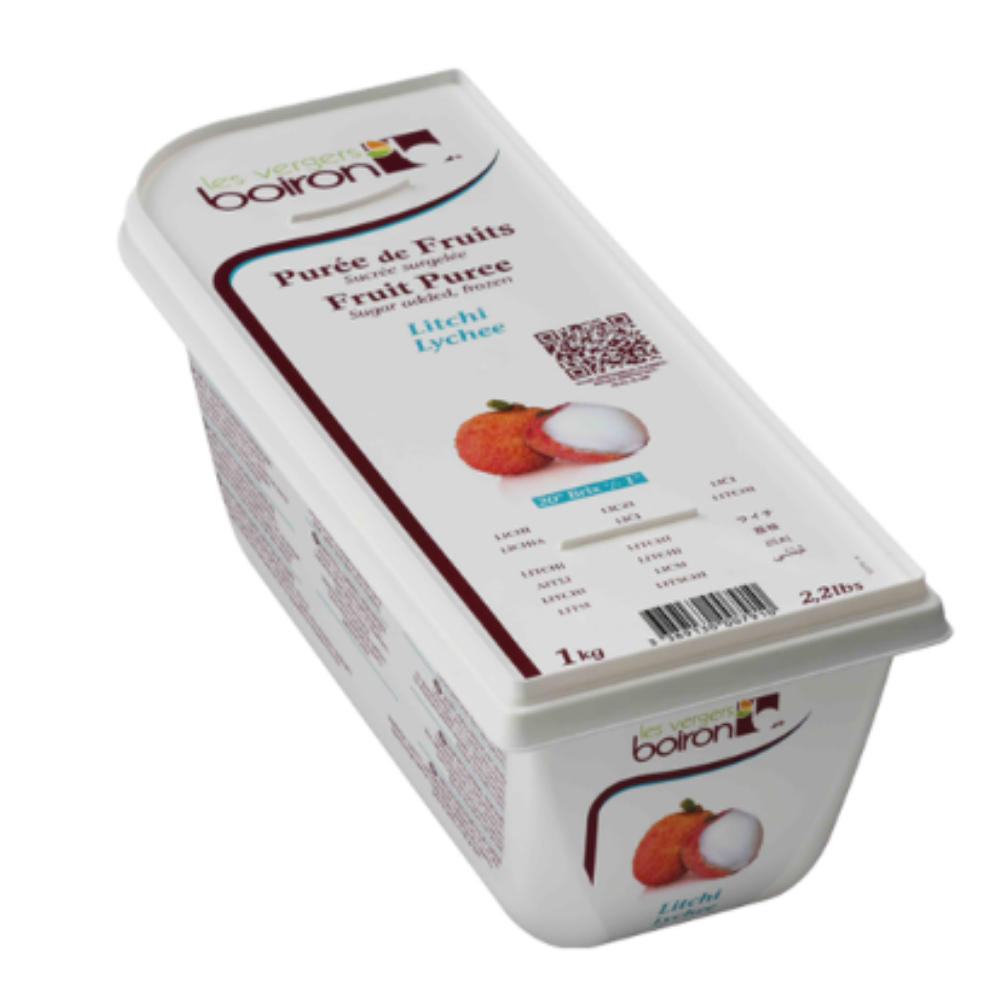 Les Verges Boiron 117538 Fruit Puree Lychee 1kg - SerataFoods