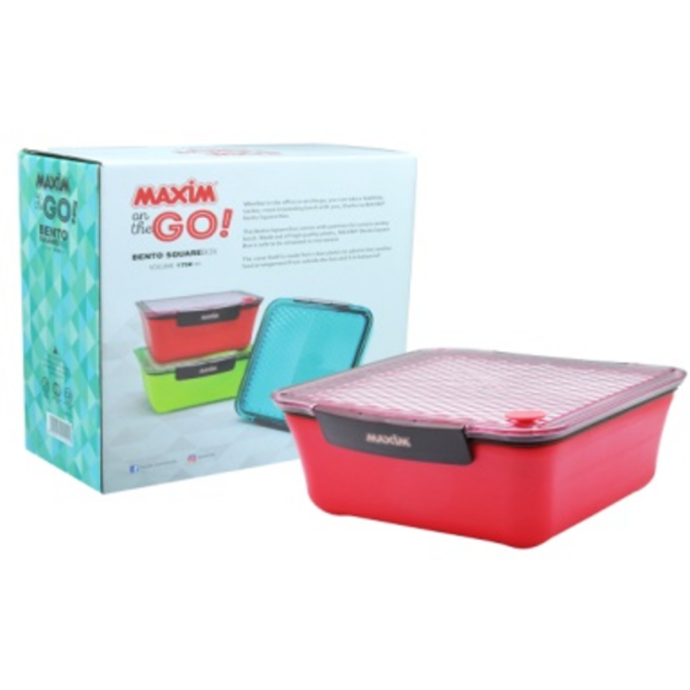 MAXIM MBSQ1,75L Lunch Box Bento Square Box 1.75L - SerataFoods