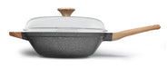 MAXIM ECLIPSE NECLWK30DPS 30cm Covered Wok with Glass Lid - SerataFoods