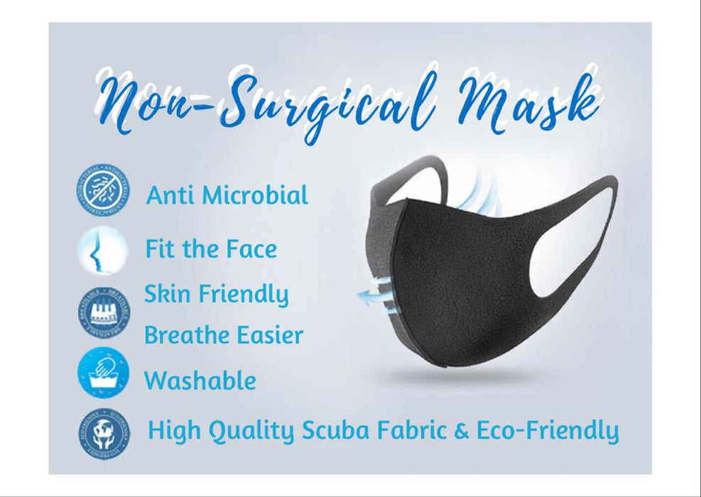 Korean Face Mask Scuba - Machine-cut - Masker Wajah Korea Berbahan Scuba Non-surgical - SerataFoods